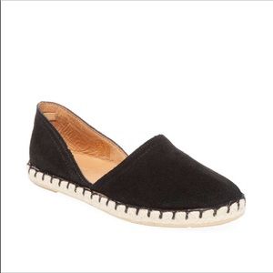 NWT Saks 5th Ave Woven D’Orsay Suede Slip-on